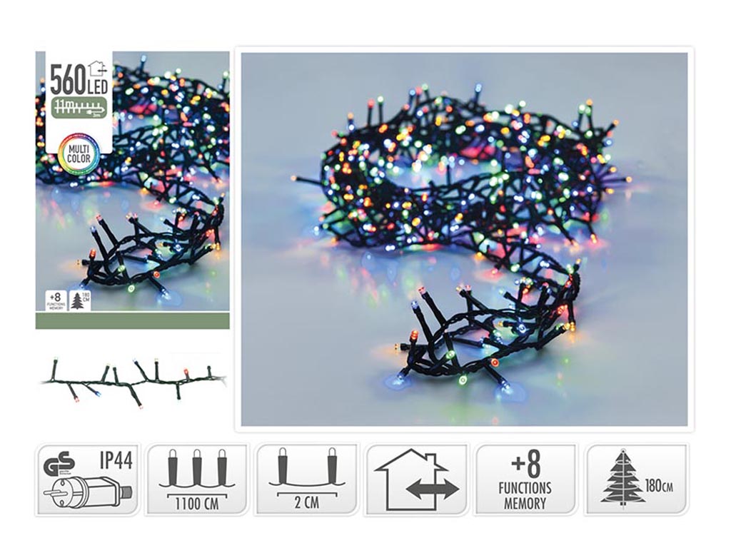 R.60210 GUIRNALDA MICRO 560 LED MULTICOLOR cod. 9314198