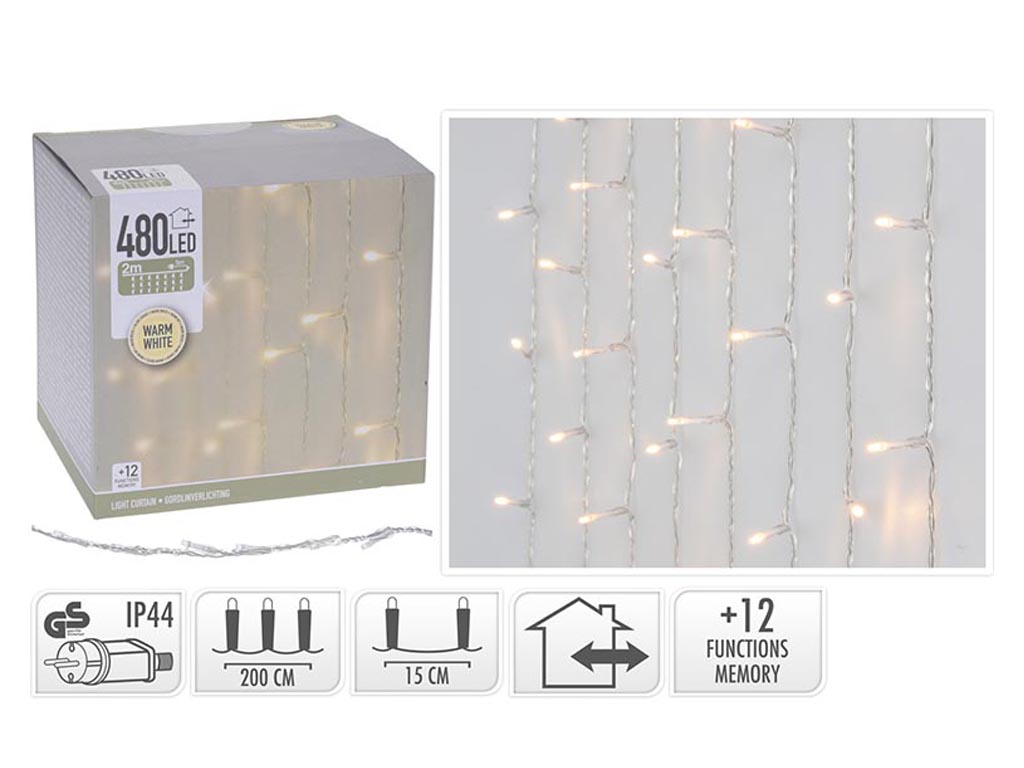 TENDA 225X300CM. 480 LED BIANCO CALDO cod. 9314213