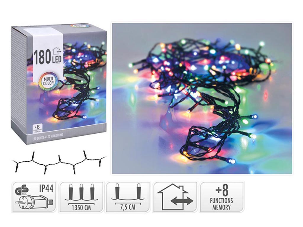 R.52130 GUIRNALDA MICRO 180 LED MULTICOLOR cod. 9314214