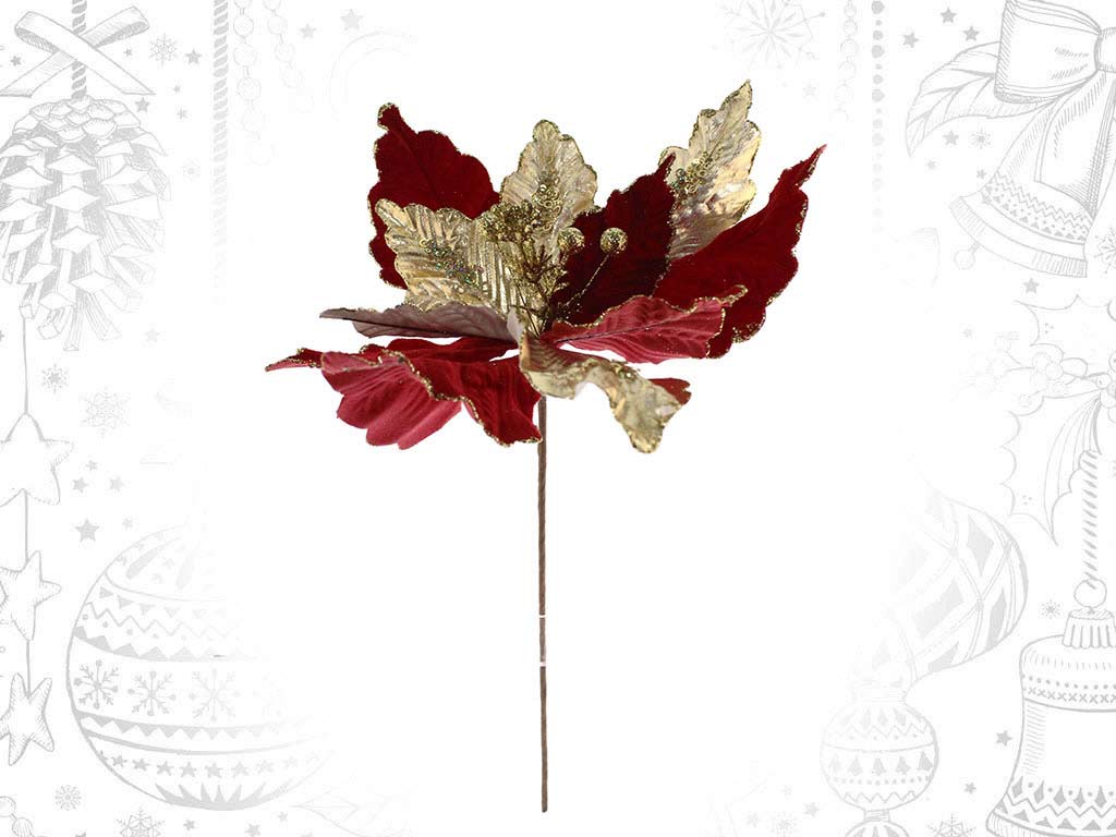 FLOR POINSETIA VERMELHA cod. 9314324