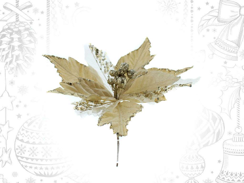 FLEUR POINSETIA DORE cod. 9314339