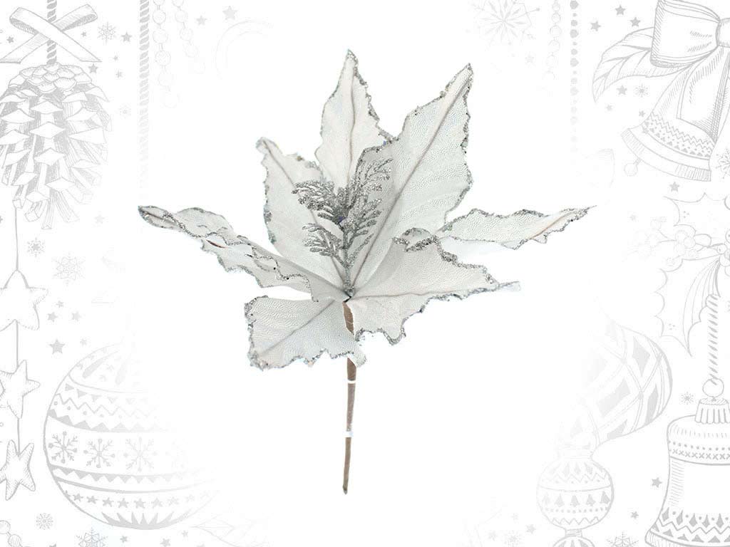 SILVER POINSETTIA FLOWER cod. 9314355