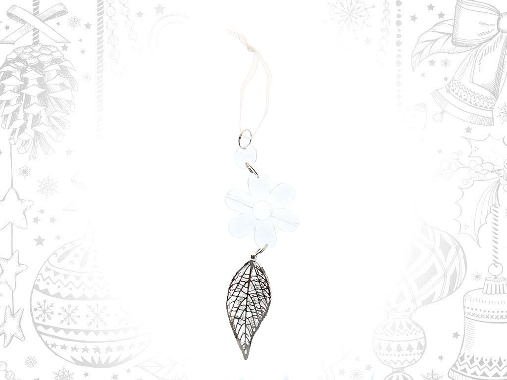COLGANTE FLOR PLATA cod. 9314544