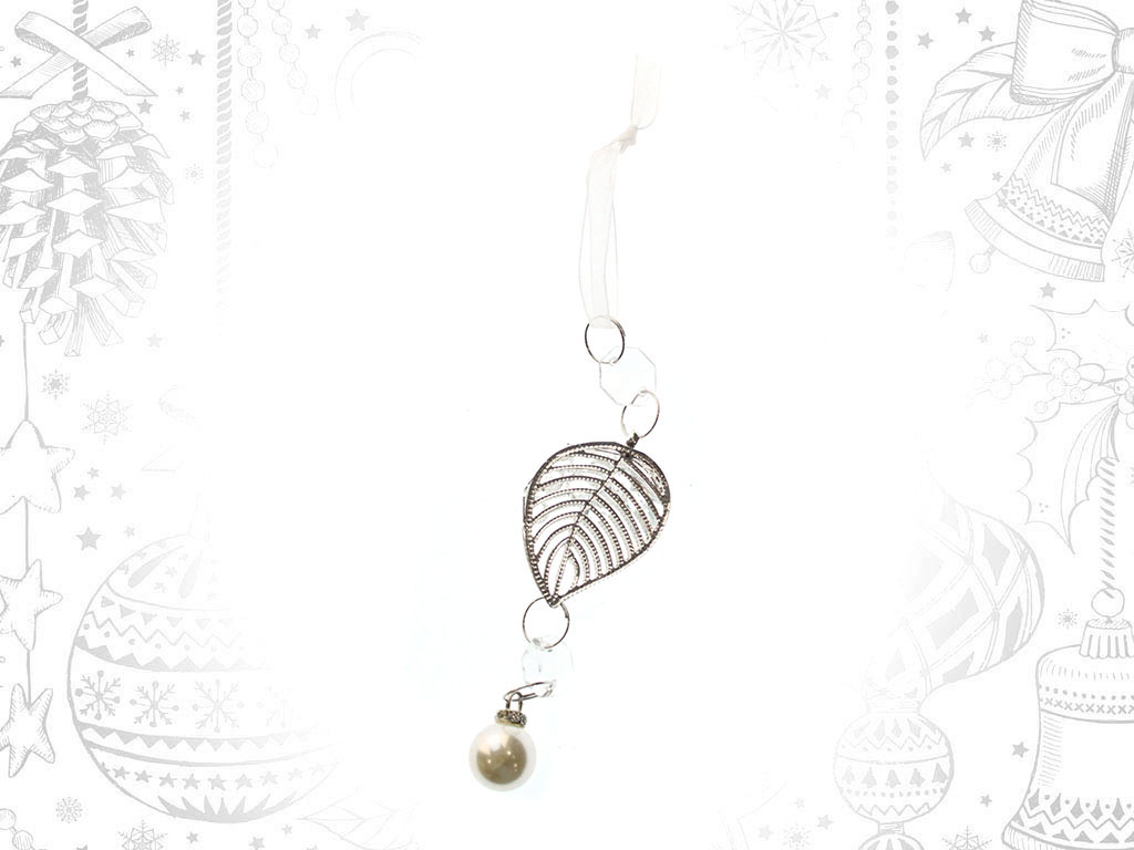 SILVER LEAF ORNAMENT cod. 9314546