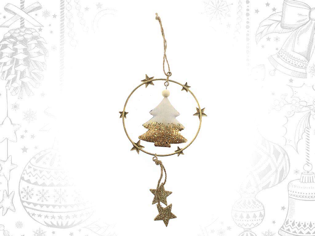 ORNAMENTO ANEL ARVORE DOURADO cod. 9314649