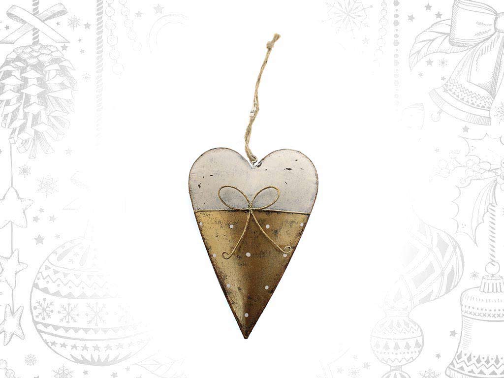 COLGANTE CORAZON DORADO PEQ. METAL cod. 9314653