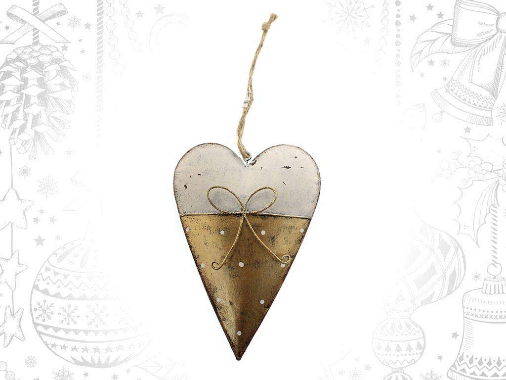 COLGANTE CORAZON DORADO GDE. METAL cod. 9314654