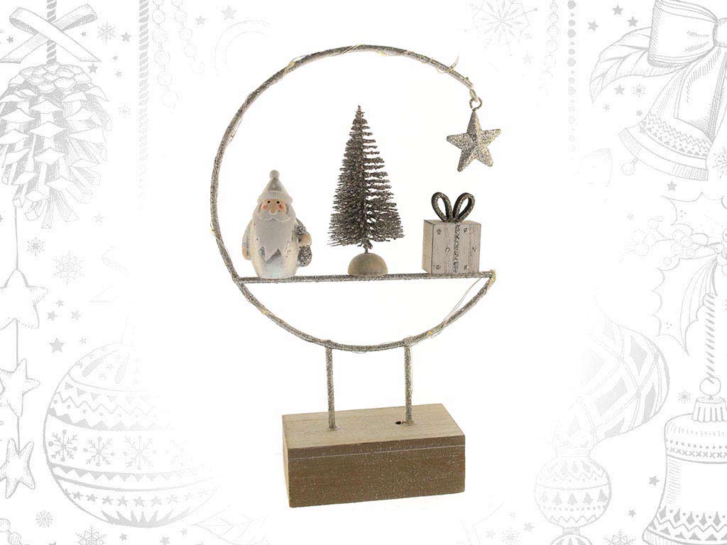 SANTA RING STAND W/ LEDS cod. 9314674