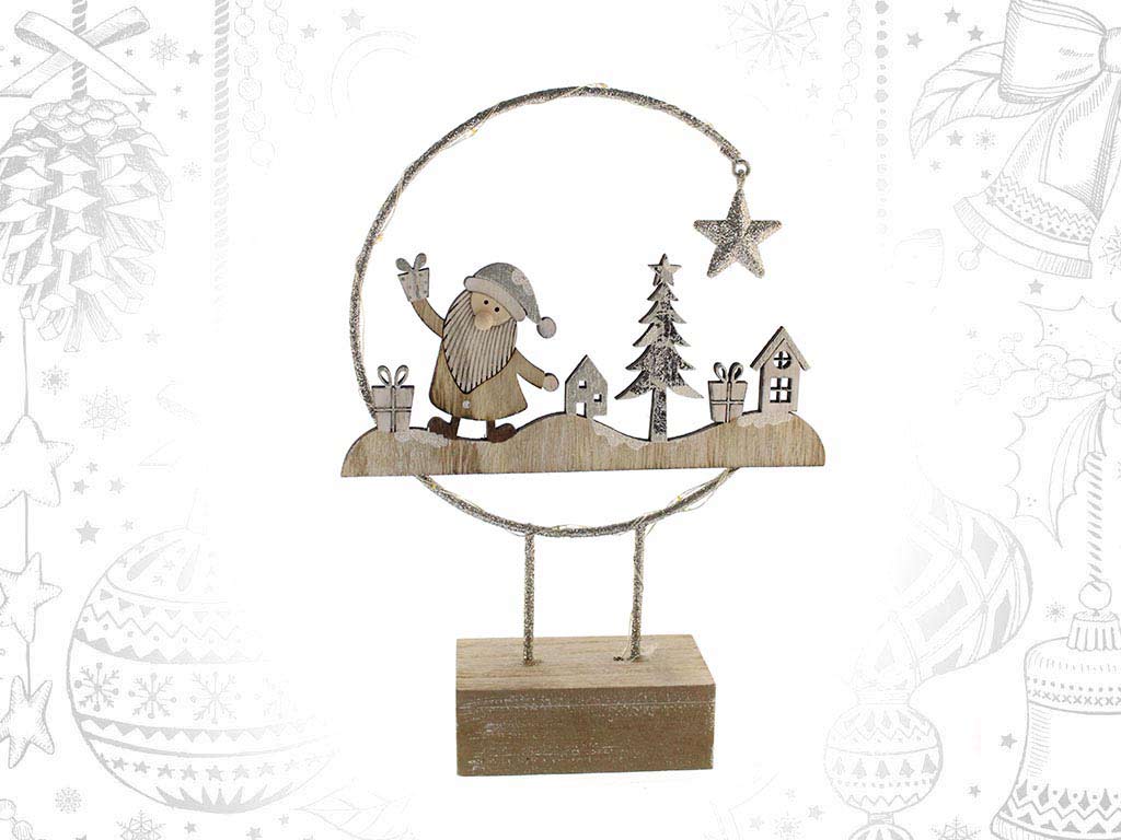 SANTA RING STAND W/ LEDS cod. 9314675