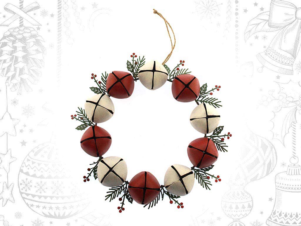 COLGANTE METAL CASCABELES ROJOS GDE. cod. 9314691