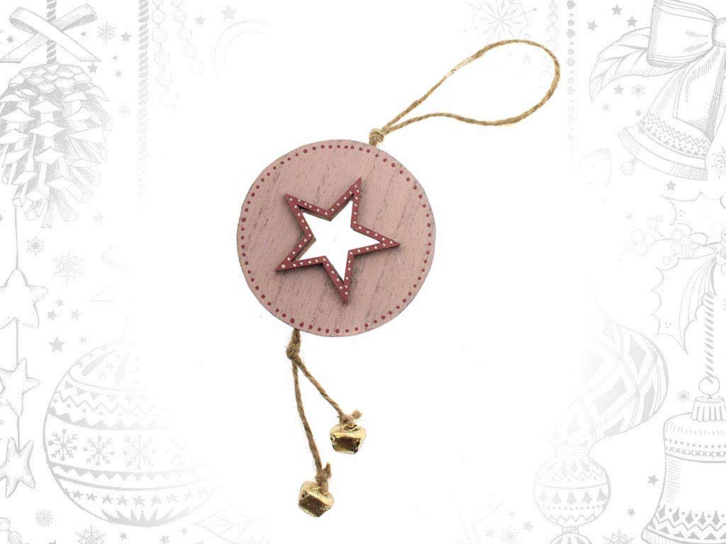 RED AND PINK STAR ORNAMENT cod. 9314730