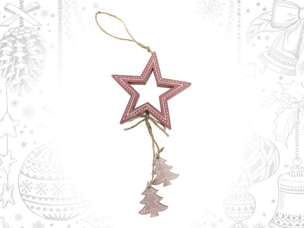 ORNAMENTO ESTRELA ROSA cod. 9314737