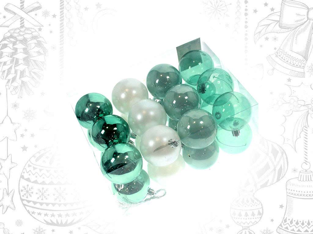 24 PACK - GREEN XMAS BALLS cod. 9314791