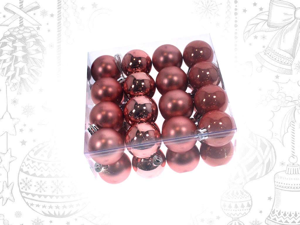 32  PACK - PINK XMAS BALLS cod. 9314802