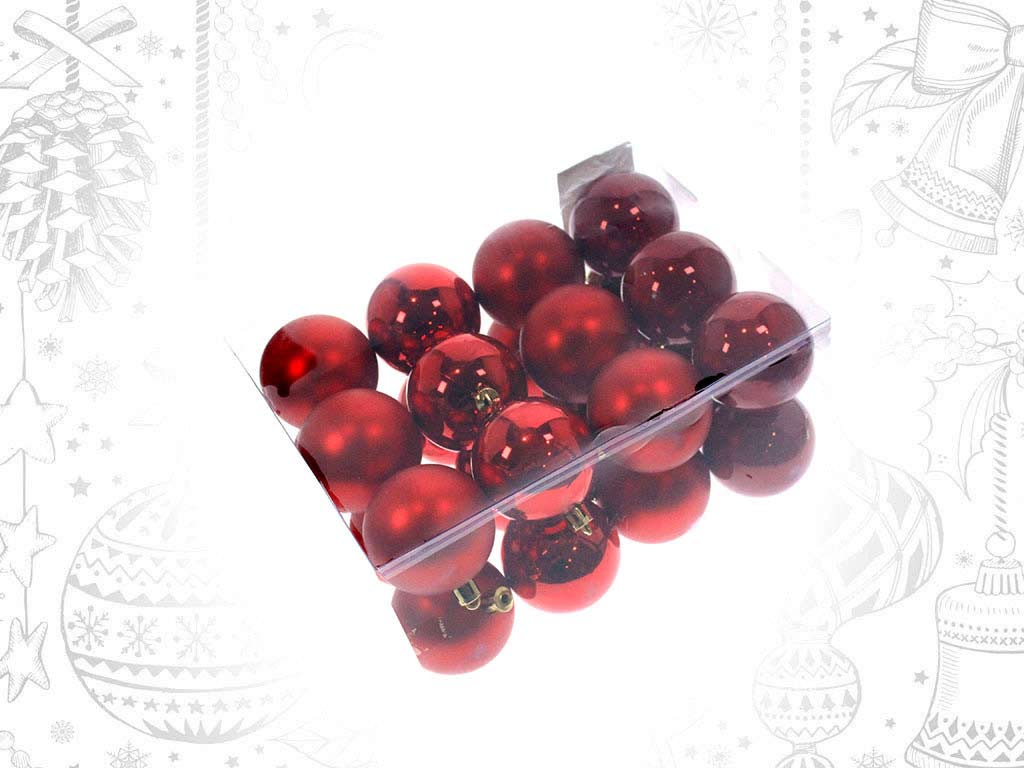 PACK 24 BOULES ROUGES cod. 9314808