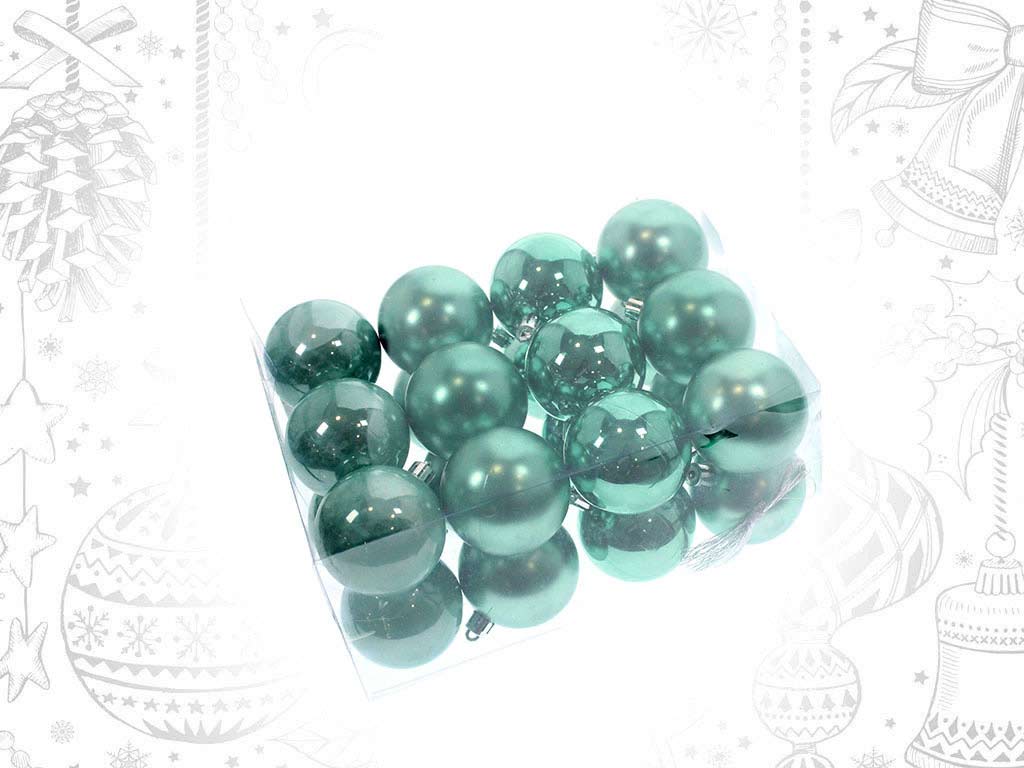 24  PACK - GREEN XMAS BALLS cod. 9314811