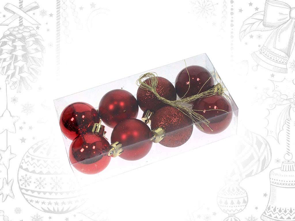 PACK 8 BOULES ROUGES cod. 9314835