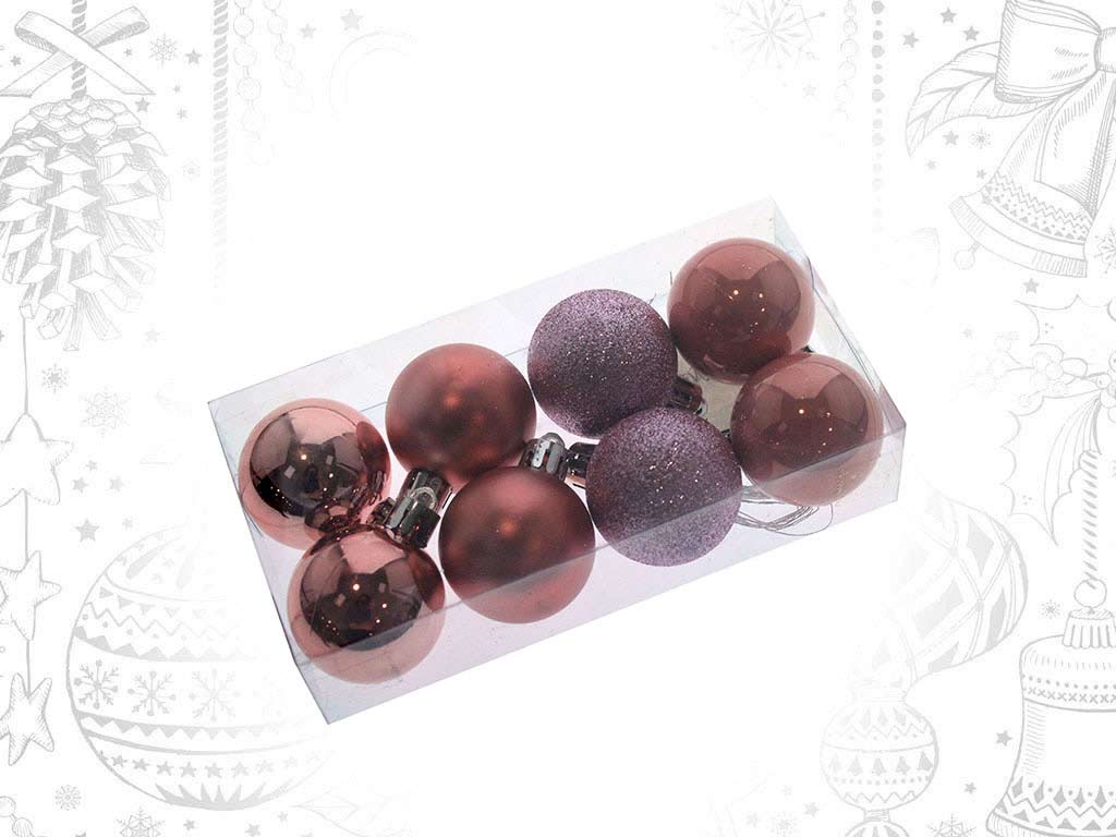 8  PACK - RED XMAS BALLS cod. 9314836