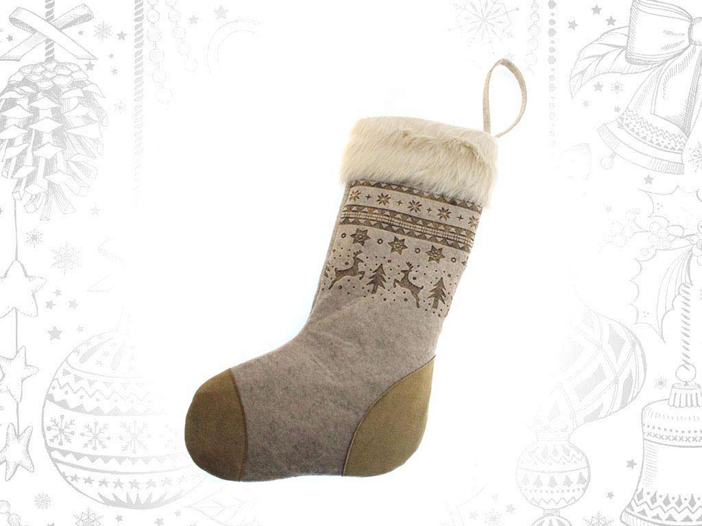 GRANDE CHAUSSETTE DE NOEL BEIGE cod. 9314916