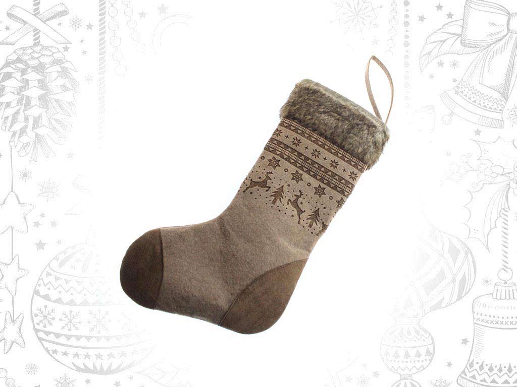 PET. CHAUSSETTE DE NOEL MARRON cod. 9314917