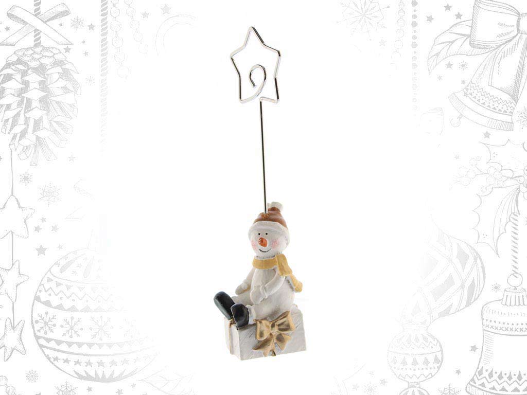 PINCE NOTES BONHOMME DE NEIGE MARRON cod. 9314955