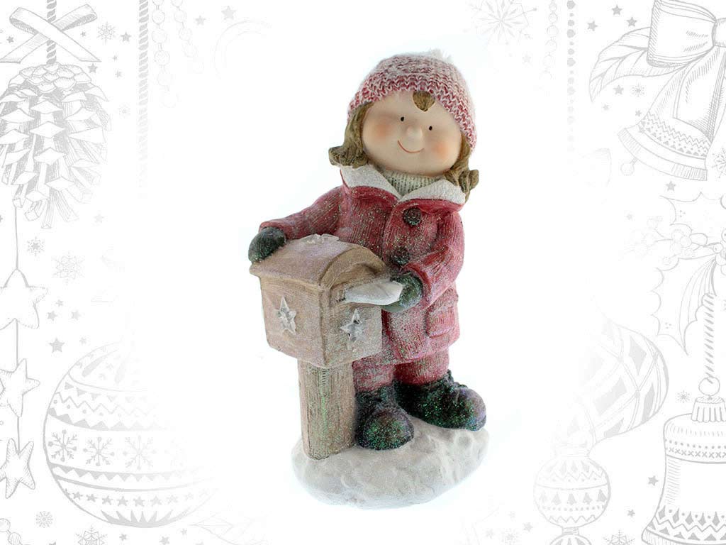PINK LETTERBOX GIRL POLYRESIN FIGURE W/ cod. 9315034