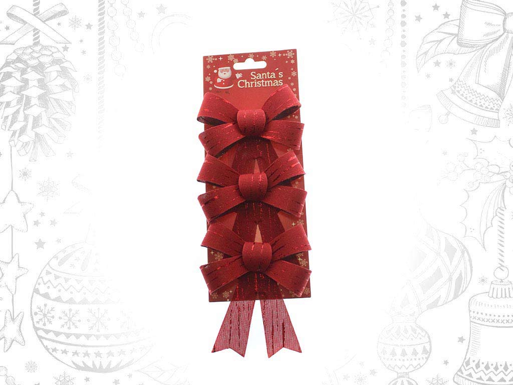 SET OF 3 RED BOWS cod. 9315082