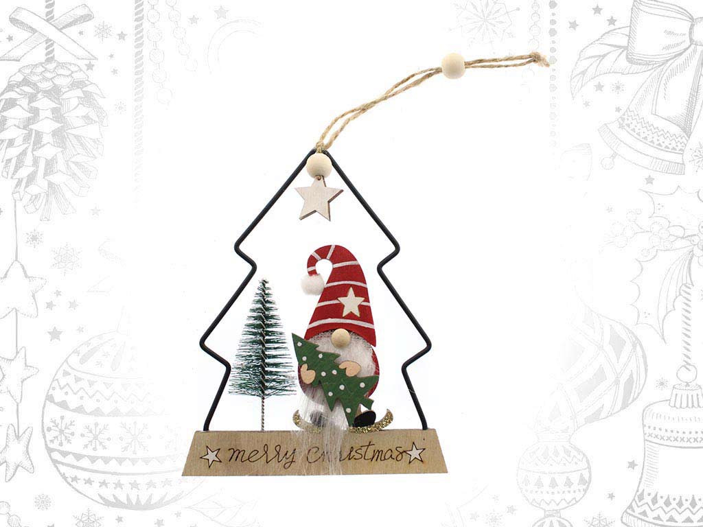 COLGANTE ARBOL SANTA MERRY CHRISTMAS cod. 9315112