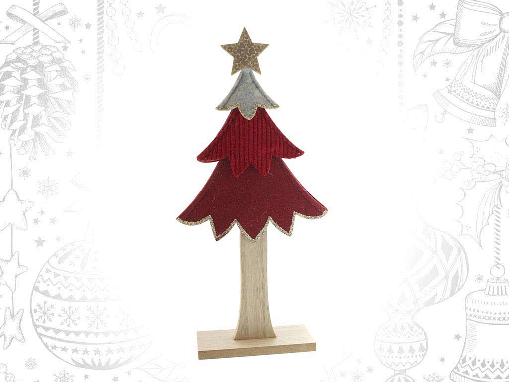 FIGURA ARBOL FELPA ROJO cod. 9315129