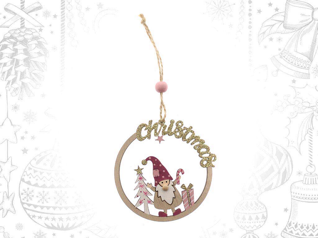 PINK CHRISTMAS BAUBLE ORNAMENT cod. 9315135