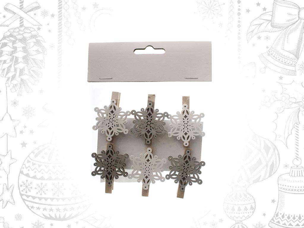 SET 6 MOLAS FLOCOS CINZENTO/BRANCO cod. 9315152