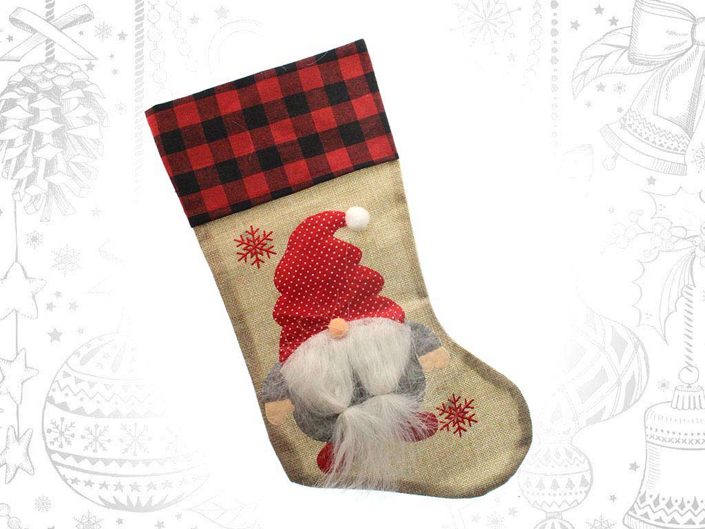 CHAUSSETTE PERE NOEL VICHY ROUGE cod. 9315169