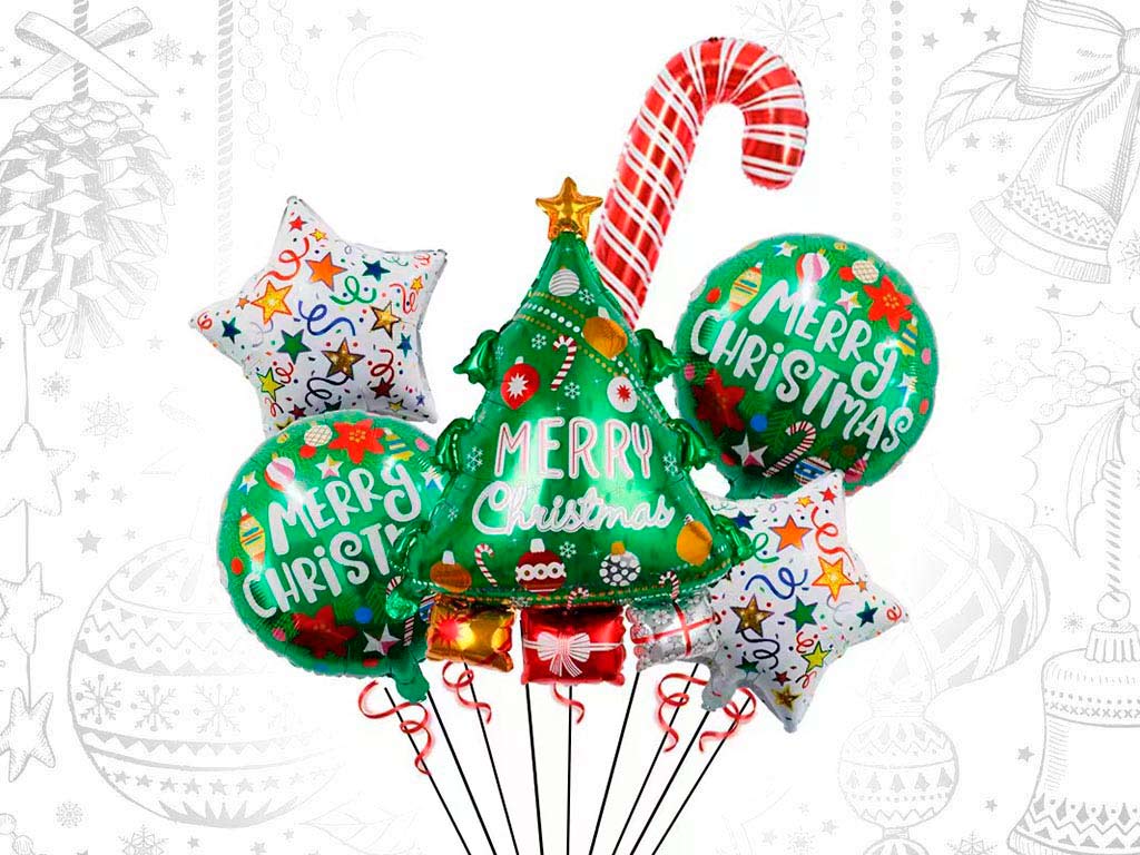 SET 6 GLOBOS FIESTA ARBOL cod. 9315194