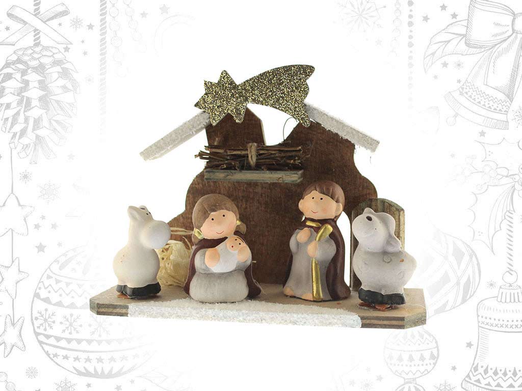 NATIVITY SCENE 4 FIGURES cod. 9315263