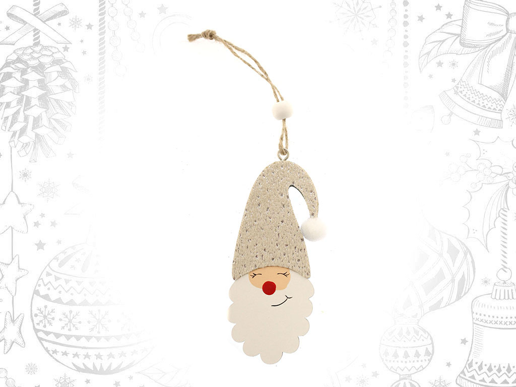 BEIGE SANTA BEARD ORNAMENT cod. 9315394