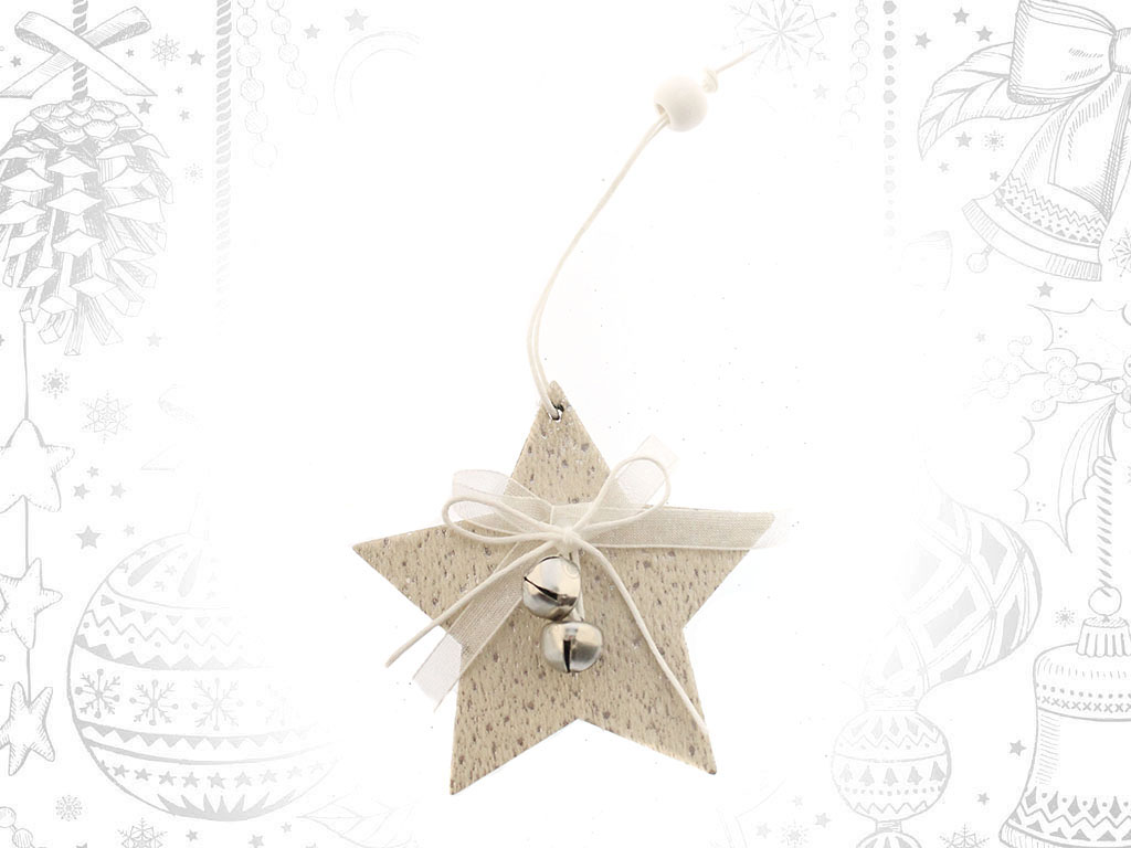 COLGANTE ESTRELLA BEIGE cod. 9315460