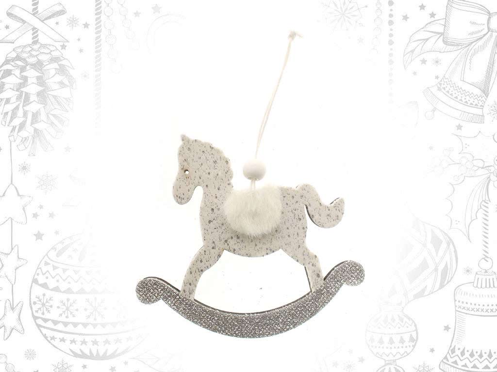 ORNAMENTO CAVALO BRANCO cod. 9315470