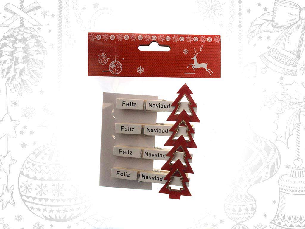 SET 4 MOLAS ARVORES FELIZ NAVIDAD cod. 9315528