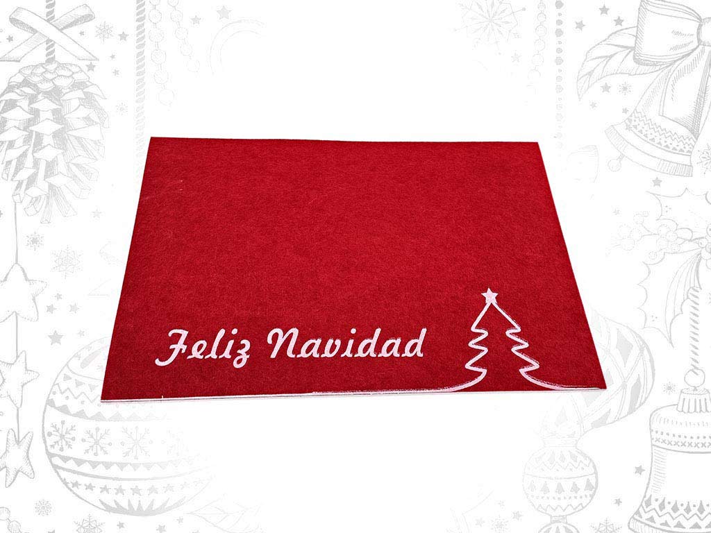 SALVAMANTEL ROJO FELIZ NAVIDAD cod. 9315587