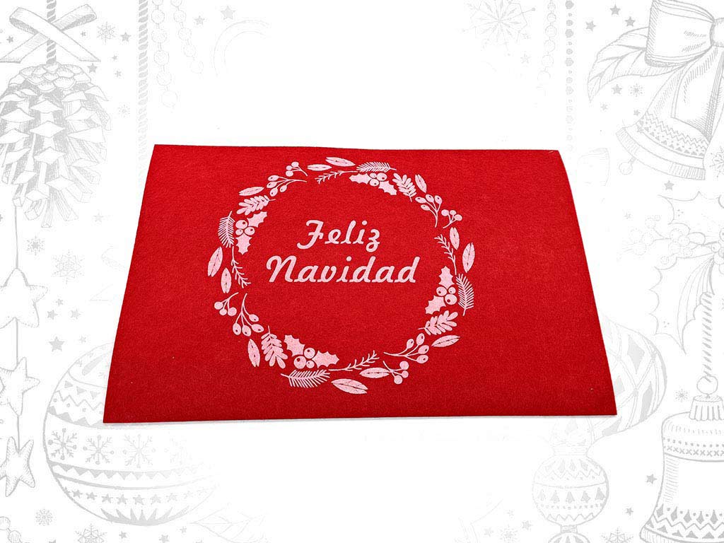 SALVAMANTEL ROJO FELIZ NAVIDAD cod. 9315589