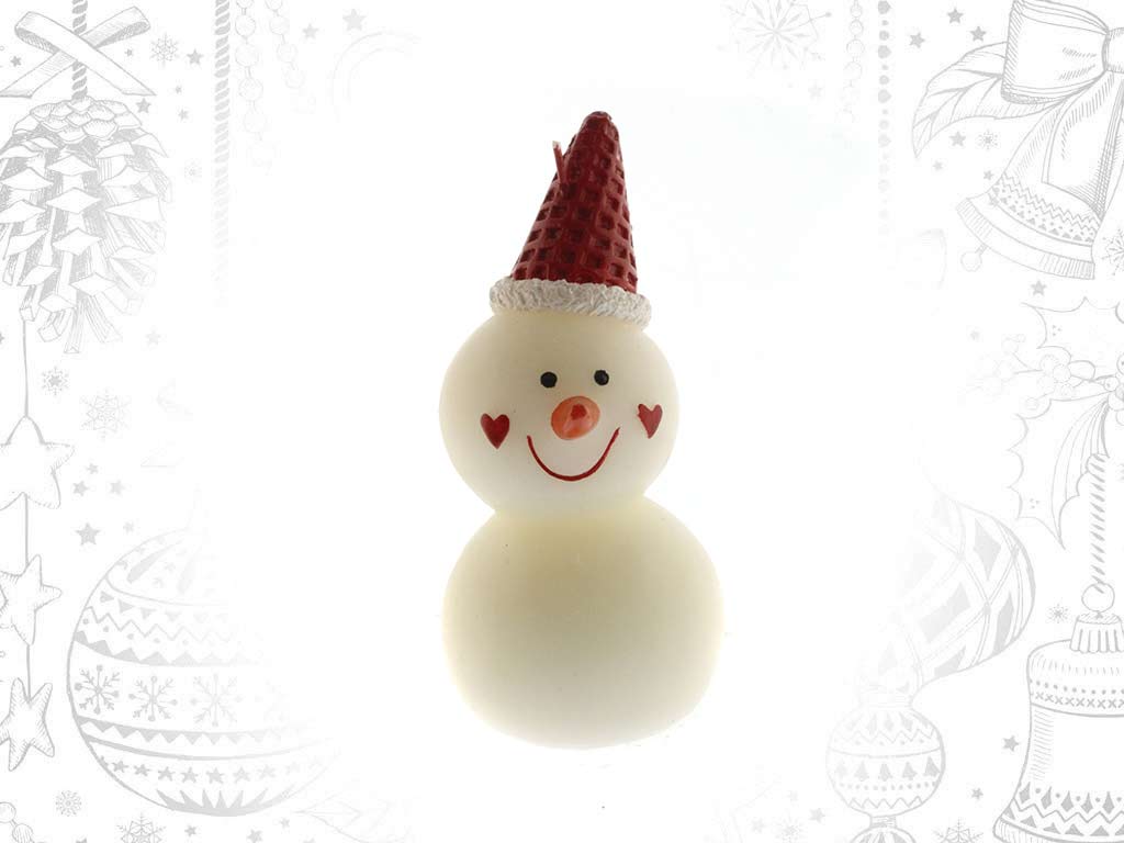 RED HAT SNOWMAN CANDLE cod. 9315616