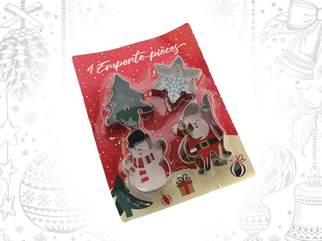 SET 4 MOLDES METAL NAVIDAD cod. 9315663