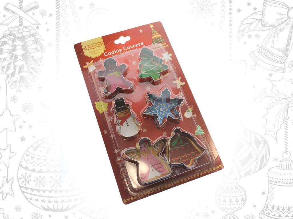 SET 6 MOLDES METAL NAVIDAD cod. 9315666