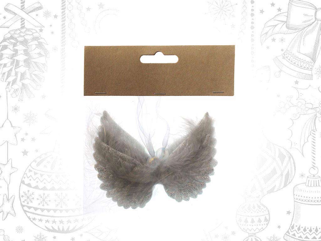 SET OF 3 SILVER FEATHER WINGS cod. 9315696