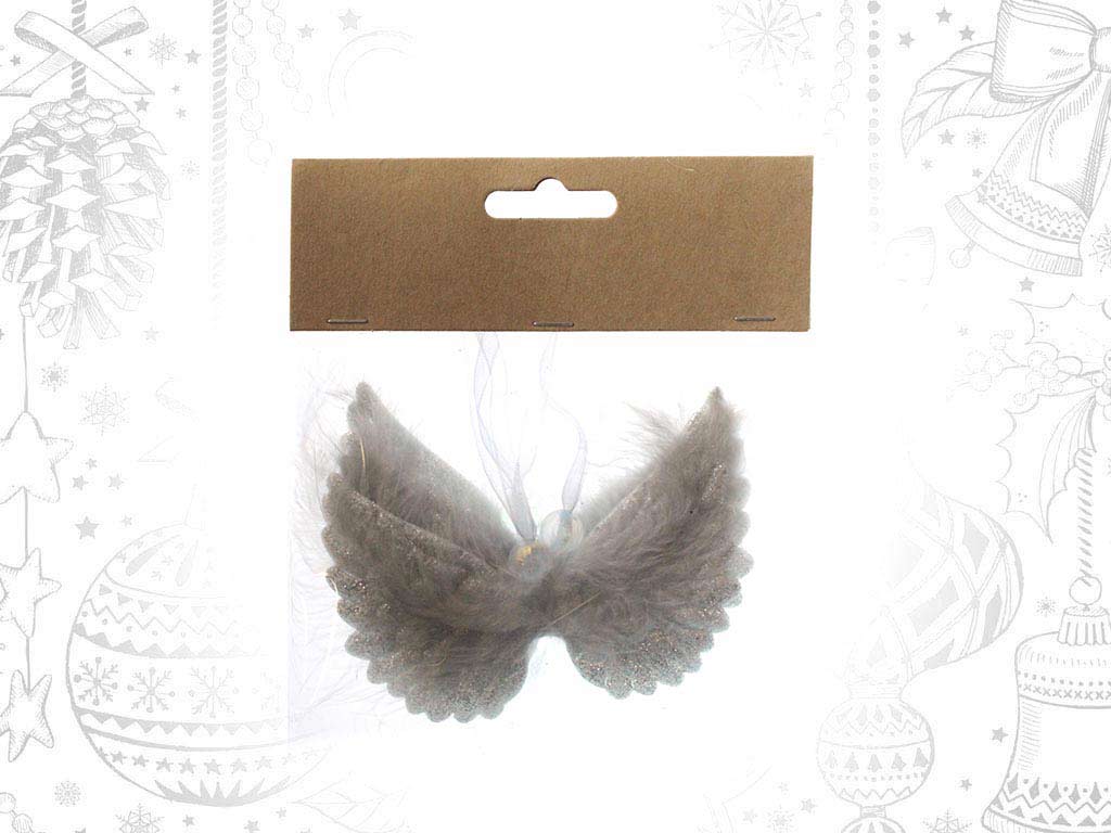 SET 3 AILES PLUMES ARGENTES cod. 9315696