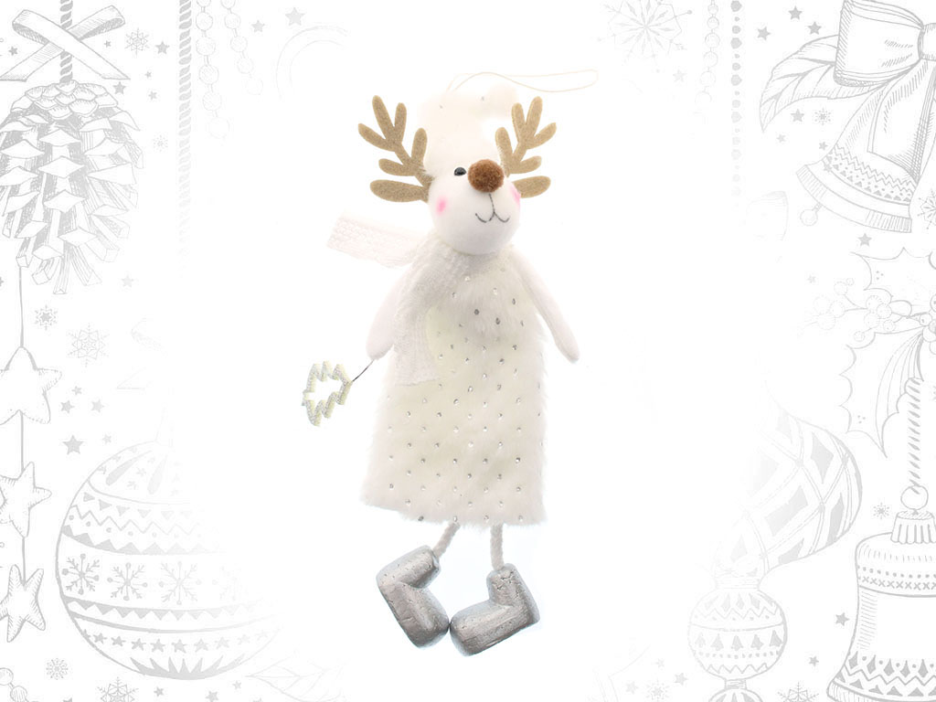 WHITE REINDEER ORNAMENT cod. 9315750