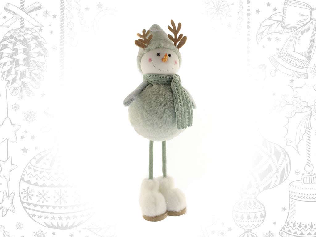LARGE GREEN ANTLERS SNOWMAN cod. 9315762