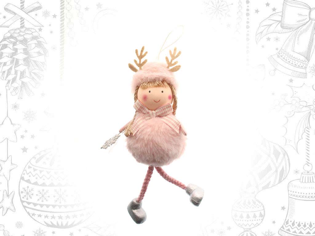 PINK BAUBLE GIRL ORNAMENT cod. 9315818