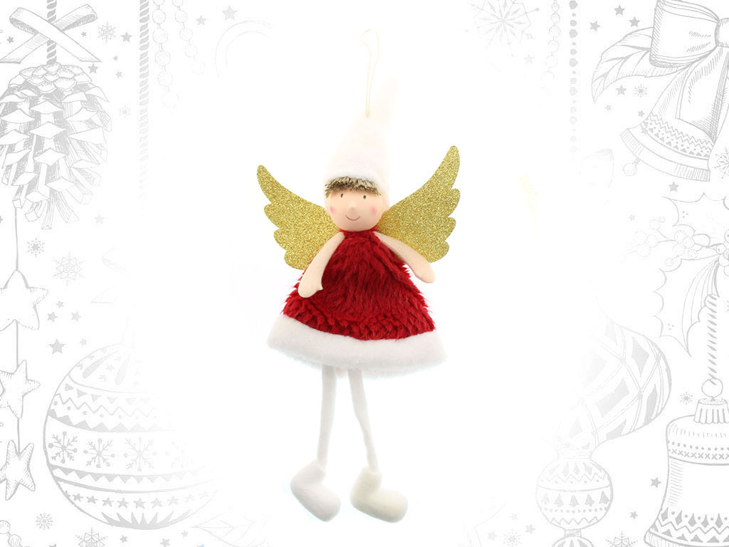 GOLDEN WINGS RED ANGEL ORNAMENT cod. 9315869