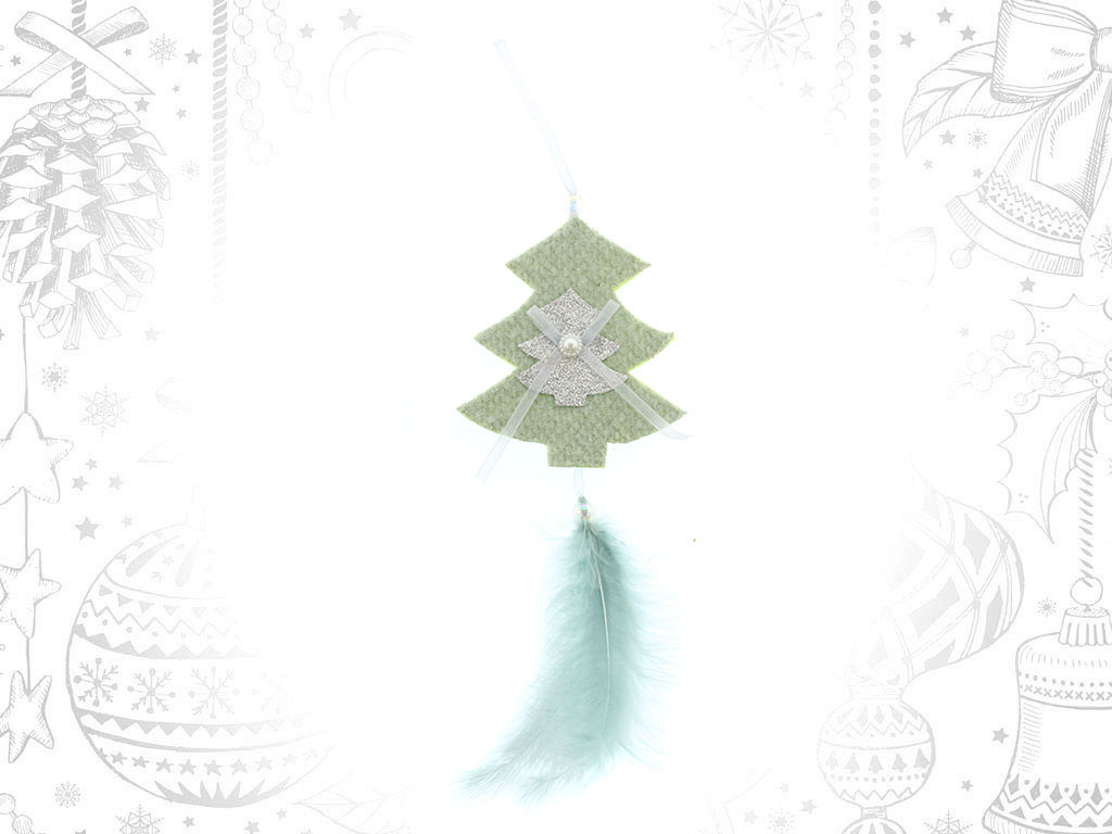 GREEN TREE FEATHER ORNAMENT cod. 9315878